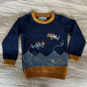 AIRPLANE EMBROIDERED SWEATER